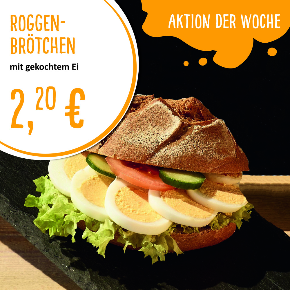 Roggenbroetchen mit Ei
